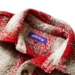 HEAVY FLANNEL OVERSHIRT -ADIDAS Store fuckingawesomeHEAVYFLANNELOVERSHIRTREDWHITESFA FW22 019 5