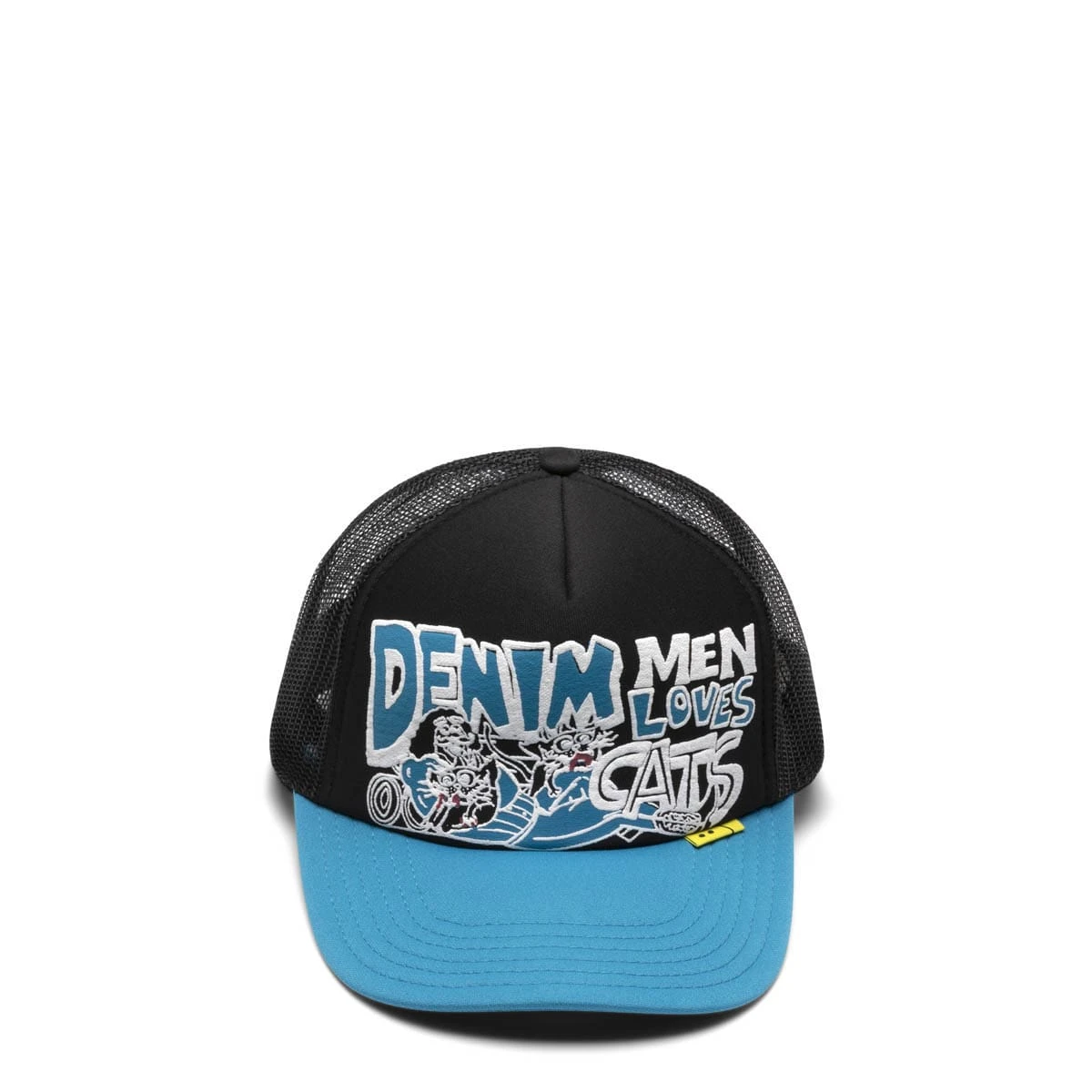 DENIM MEN LOVE CATS TRUCKER CAP 1 DENIM MEN LOVE CATS TRUCKER CAP
