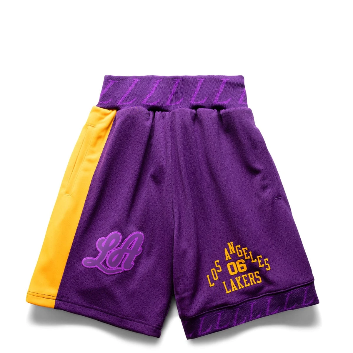 Mitchell & Ness X BODEGA WORLDWIDE RESPECT LAKERS SHORTS 1 Mitchell & Ness X BODEGA WORLDWIDE RESPECT LAKERS SHORTS