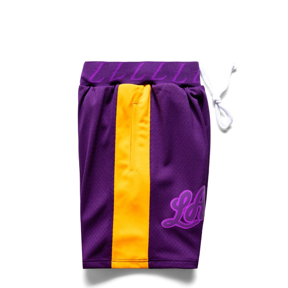 Mitchell & Ness X BODEGA WORLDWIDE RESPECT LAKERS SHORTS 5 Mitchell & Ness X BODEGA WORLDWIDE RESPECT LAKERS SHORTS - Image 5